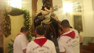 Riposizione della Statua di San Benedetto alla fine della processione
