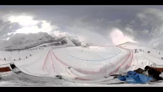 SWISS A321 and Patrouille Suisse in 360° at the Lauberhorn race 2016