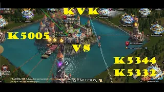 Part 4/5 KvK K5005 Diesel team vs K5344 and K5332 - Invade K5332 | King of Avalon