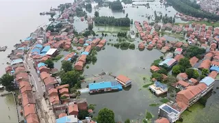 Drohnenbilder zeigen Überschwemmungen in China | AFP