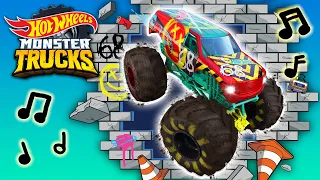 SONG REMIX 🎶 | Live Fast Crush Hard 😎 ft. Monster Truck DEMO DERBY! | Hot Wheels