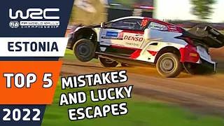 Top 5 WRC Rally Lucky Escapes and Close Calls from WRC Rally Estonia 2022