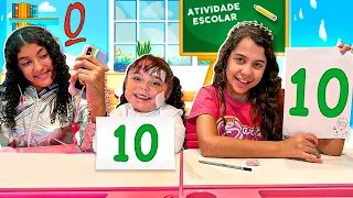 SARAH DE ARAÚJO 1 HORA DE VIDEO NA ESCOLA | Funny Story for Kids