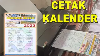 CETAK KALENDER PAKAI PRINTER., EPSON L1800