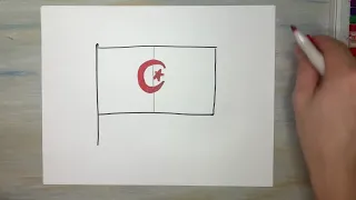 Как нарисовать Флаг Алжира| Флаги Мира