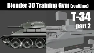 Blender 3D Modeling T-34 Tank Part2