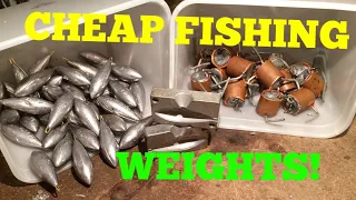 How To Make Cheap Fishing Weights! Making leads