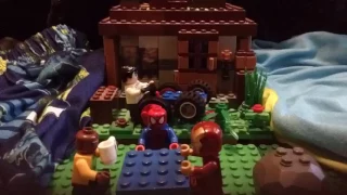 Lego Hulk lawn mower fail Lego stop motion