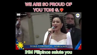 Toni Gonzaga Sings The Philippine Anthem During The Inauguration Of Ferdinand BongBong Marcos