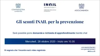 AssoLombarda - Gli sconti INAIL per la prevenzione - (28-10-2020)