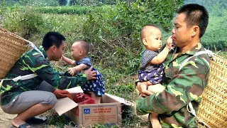 Harvest peanuts and bring them to the market to sell - Save an abandoned child