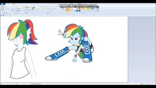 MSPaint[Speedpaint]-[USING MOUSE]-Equestriatale Rainbow dash