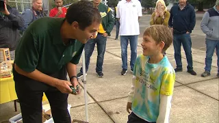 Oakland A's answer 9-year-old wildfire victim's letter in person