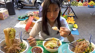 Nom Banhjok Sroas - Yummy Rice Noodle Soup - Cambodian Street Food