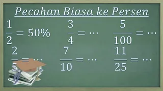 Cara mudah merobah pecahan biasa menjadi bentuk persen