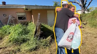I SURPRISED this FAMILY with a FREE OVERGROWN YARD MAKEOVER and GIFTS for CHRISTMAS!