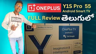 One Plus Y1S Pro 55 Inch 4K TV Unboxing full review telugu