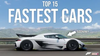 Forza Horizon 5 - TOP 15 FASTEST CARS (With Updated Tunes)