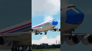 Cargolux 747-8F Landing In Miami From Luxembourg