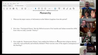 Jewish History - Monarchy & Divided Kingdom - Discussion (3b of 20 sessions)