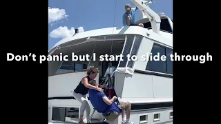 How disabled people can still get on a boat￼ #hatteras  #yacht #fufa #yachtlife #yachting #quad