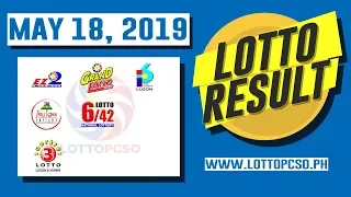 PCSO Lotto Results | 6/42, 6/55, 6 Digits, Swertres Hearing Today, EZ2 & STL May 18, 2019 9:00PM