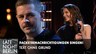 Yvonne Catterfeld und Klaas singen Paketbenachrichtigung | Text ohne Grund | Late Night Berlin