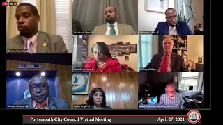 City Council Virtual Meeting April 27, 2021 Portsmouth Virginia