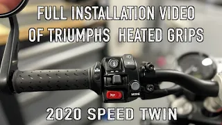 Triumph 2020 Speed Twin. Complete heated grips Installation . Grab a cuppa.