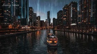 The best relaxing rain sound falling over the city for instant and deep sleep, relaxation and study