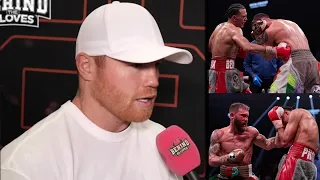 Canelo Alvarez Reacts to David Benavidez BEATING Caleb Plant & Fighting the MEXICAN Monster Next