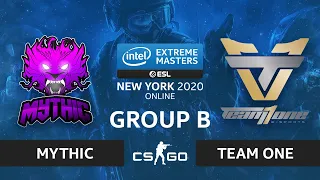 CS:GO - Team One vs. Mythic [Mirage] Map 2 - IEM New York 2020 - Group B - NA