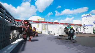 Fight with soldiers at the factory Mega Teardown
