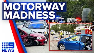 Seven hospitalised after multi-vehicle crash on Gold Coast highway | 9 News Australia