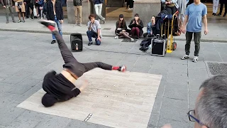 Remarkable Street Break Dance at Bologna Italy *CRAZY DANCE SKILLS* deadly jumps, reckless dance