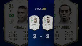 ronaldo nazario vs ronaldinho fifa card comparison #football #fifa23 #viral