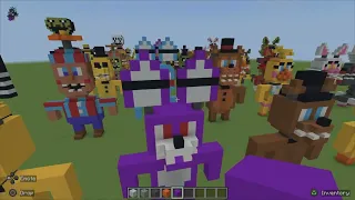 MINECRAFT FNAF WORLD FNAF SISTER LOCATION ANIMATRONICS REMADE PART 3!!!!!!!