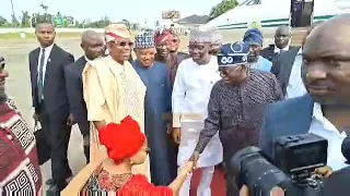 President Bola Tinubu arrived in Lagos for official engagements