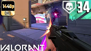 Valorant- 34 Kills As Reyna On Sunset Unrated Full Gameplay #84! (No Commentary)