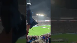 CROWD TAKES OVER & SINGS NATIONAL ANTHEM AFTER MICROPHONE GOES OUT