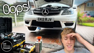 I screwed up changing my power steering fluid - Mercedes C63 AMG