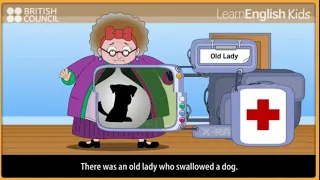 Learn English kids song - An old lady who swallowed a fly - 4