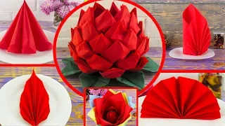 TOP 7 Napkin folding tutorial / How to fold napkins / Easy tutorial.