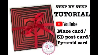 How to make  Maze card/ 3D Postcard / Pyramid card/ Best Handmade Cards