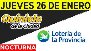 Resultados Quinielas Nocturnas de la Ciudad y Buenos Aires, Jueves 26 de Enero