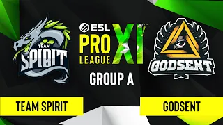 CS:GO - GODSENT vs. Team Spirit [Nuke] Map 2 - ESL Pro League Season 11 - Group A