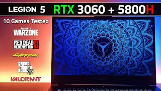 Legion 5 Laptop | RTX 3060 + 5800h | 10 Games Benchmarked | with my Wife