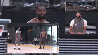 Lebron James at Anthony Davis Social Distancing Workout fot NBA Return