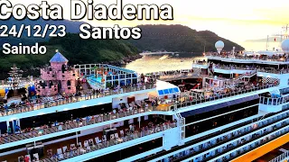 COSTA DIADEMA leaving SANTOS 12/24 #cruzeiro @naviodecruzeiroenovidades #cruzeiro #ship