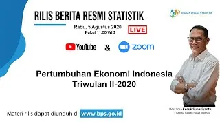 [Rilis BPS] Data Pertumbuhan Ekonomi Triwulan II 2020 - 5 Agustus 2020